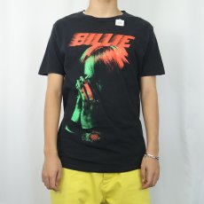 画像2: Billie Eilish ミュージシャンプリントTシャツ BLACK M (2)