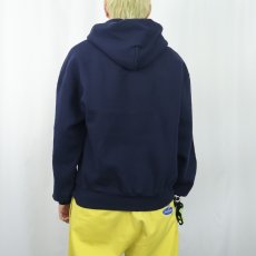画像3: 90's〜 RUSSELL ATHLETIC スウェットジップパーカー NAVY L (3)