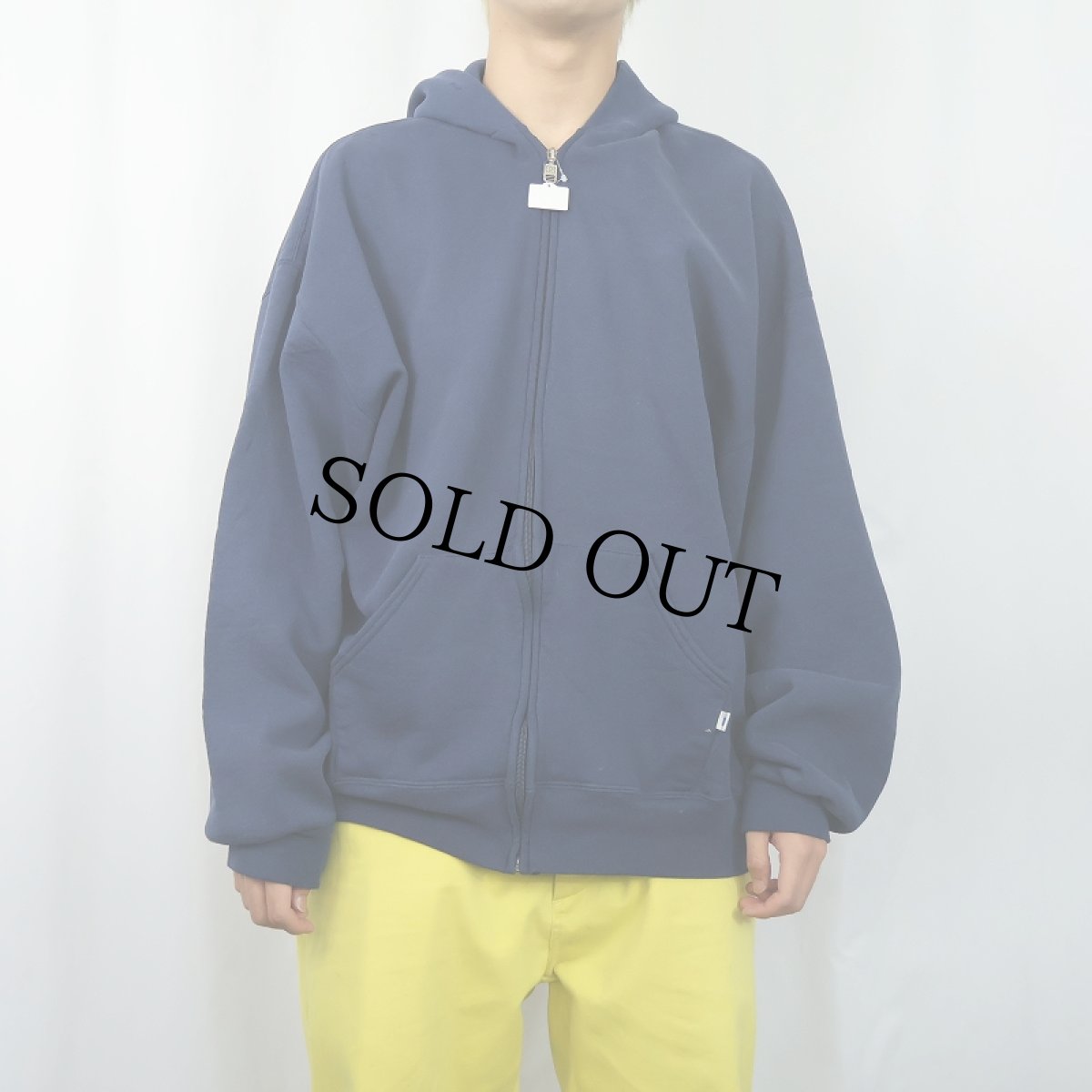 画像2: 90's〜 RUSSELL ATHLETIC スウェットジップパーカー NAVY XXL (2)