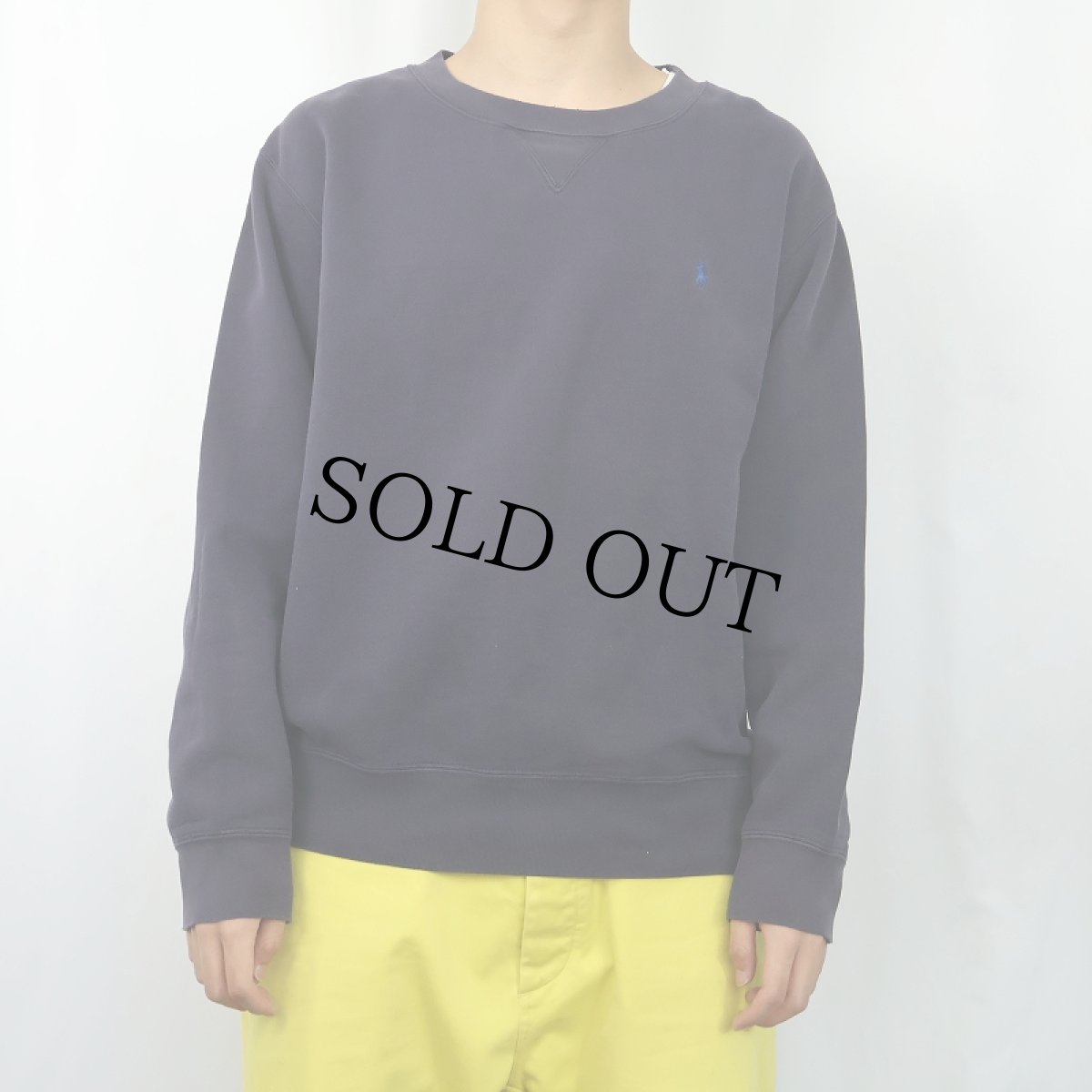 画像2: POLO Ralph Lauren 前V スウェット NAVY L (2)