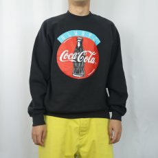 画像2: 90's Coca-Cola USA製 "ALWAY'S" 飲料メーカー ロゴプリントスウェット BLACK XL (2)