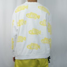 画像3: 90's L.A.EXPRESS USA製 魚イラストプリントスウェット (3)