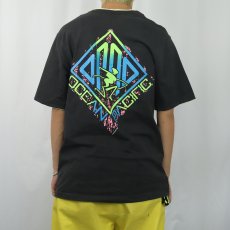 画像4: 90's Ocean Pacific USA製 ロゴプリント レイヤードデザインTシャツ BLACK L (4)