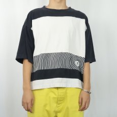 画像2: 90's Ocean Pacific 切り替えデザイン プリントTシャツ (2)