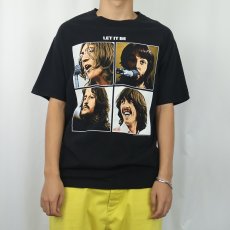 画像2: 2000's THE BEATLES "LET IT BE" ロックバンドTシャツ BLACK L (2)