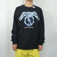 画像2: METALLICA "RIDE THE LIGHTING" ロックバンドアルバムロンT BLACK XL (2)