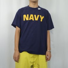 画像2: "NAVY" プリントTシャツ NAVY L (2)