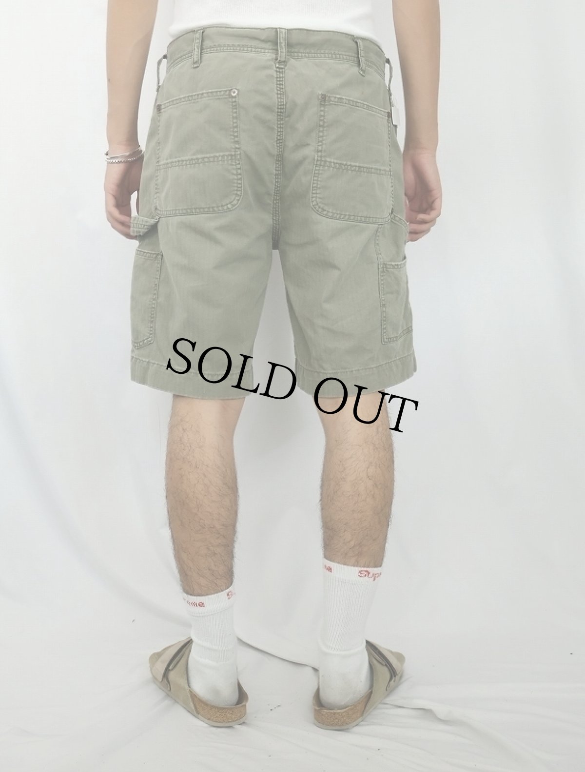 画像4: POLO Ralph Lauren ヘリンボーンツイル コットンペインターショーツ W35 (4)