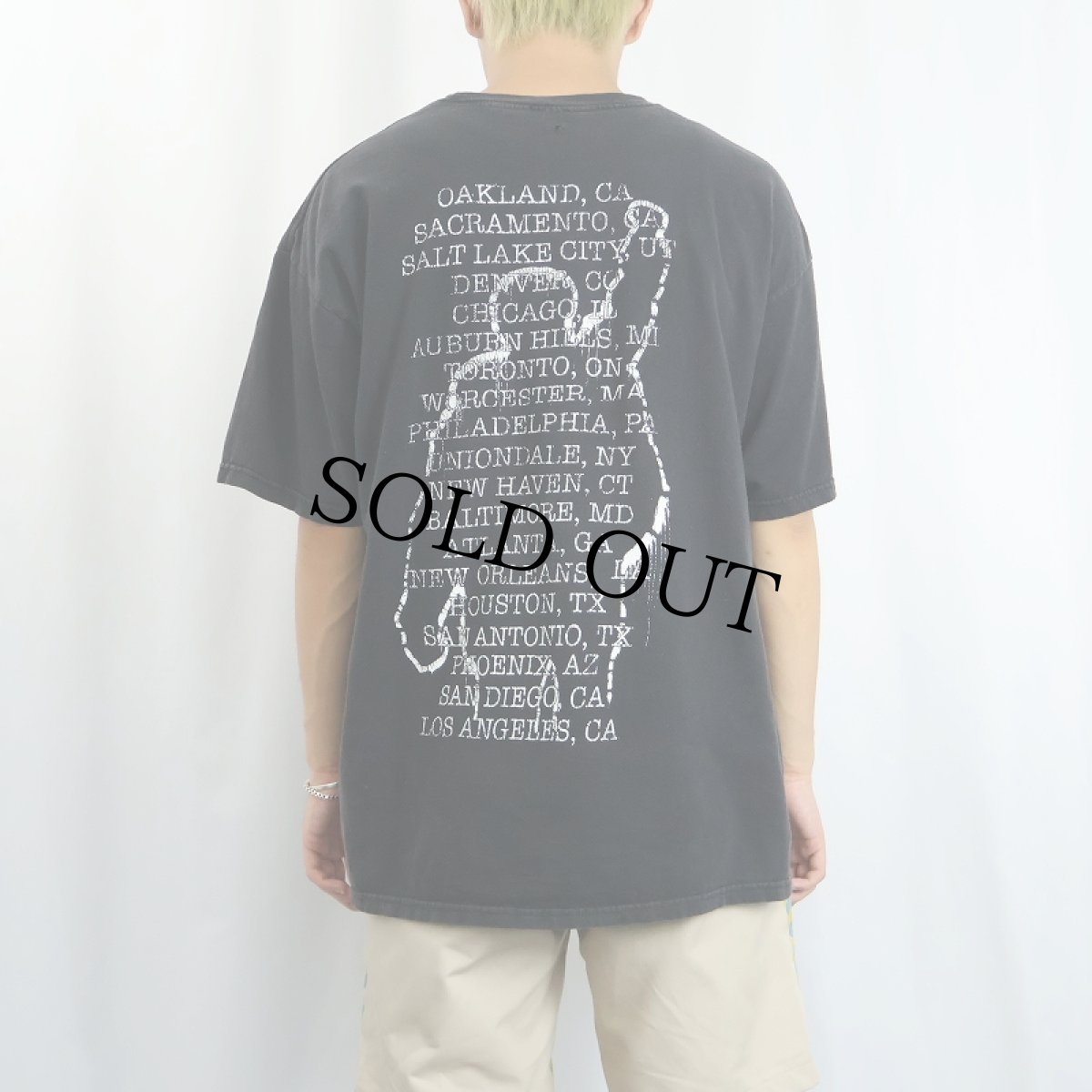 画像4: 90〜2000's Rage Against the Machine "THE BATTLE OF LOS ANGELES" ロックバンドTシャツ BLACK (4)