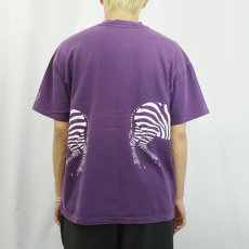 画像4: 90's THE ZOO GULF BREEZE FLORIDA USA製 シマウマ 巻きプリントTシャツ XL (4)