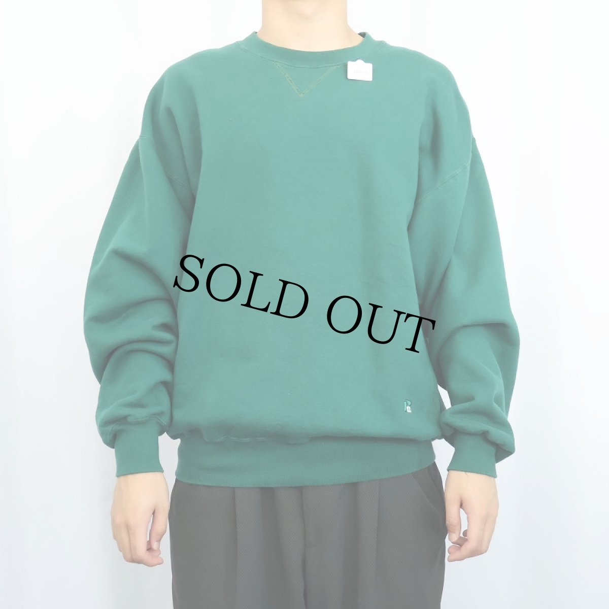 画像2: 90's RUSSELL ATHLETIC USA製 REVERSE WEAVE TYPE "PRO COTTON" 前V スウェット L (2)