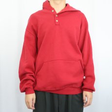 画像2: 90's〜 RUSSELL ATHLETIC USA製 ヘンリーネック スウェットフーディ XL (2)