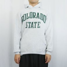 画像2: 90's〜 RUSSELL ATHLETIC USA製 "COLORADO STATE" プリントスウェットフーディ L (2)