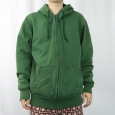 画像2: 90's CAMBER USA製 裏サーマル スウェットジップパーカー L TALL (2)