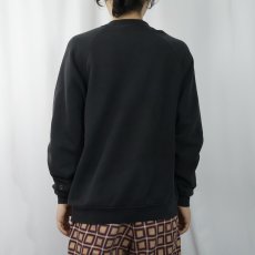 画像3: 90's FRUIT OF THE LOOM ロゴプリント ラグランスウェット BLACK L (3)