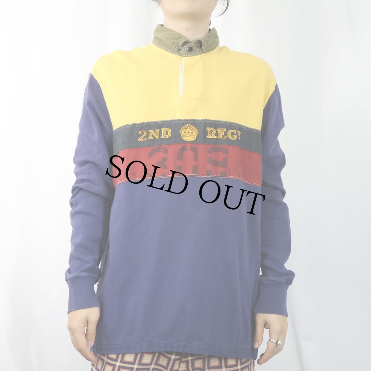 画像3: POLO Ralph Lauren "CUSTOM FIT" ステンシル入り ラガーシャツ L (3)