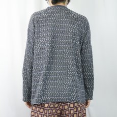 画像3: CONQUISTA ITALY製 総柄 ヘンリーネックニットセーター SIZE5 (3)