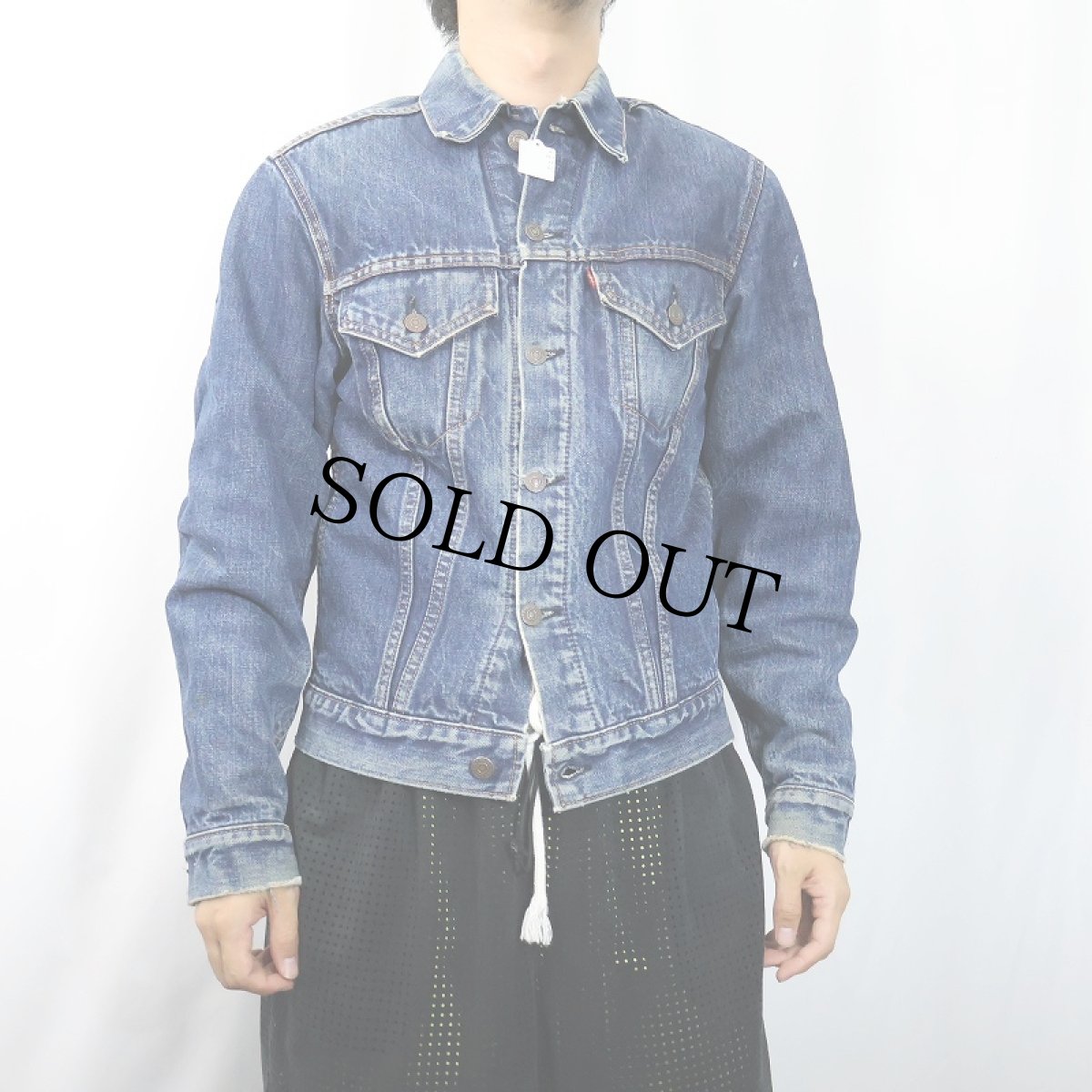 画像2: 60〜70's LEVI'S 70505 BIGE ブランケットライナー デニムジャケット (2)