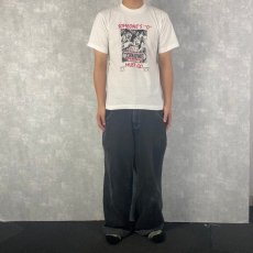 画像2: 90's USA製 TYSON VS SPINKS ボクシングプリントTシャツ M (2)