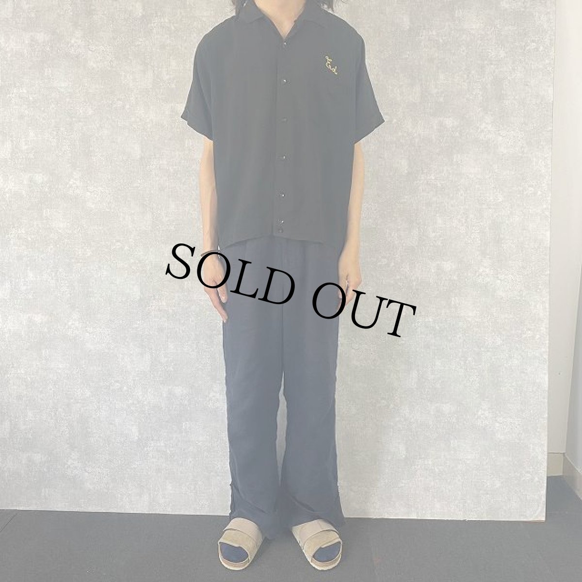 画像2: 60's King Louie USA製 チェーン刺繍 レーヨン ボーリングシャツ L (2)