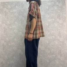 画像3: POLO Ralph Lauren "EMERITY" インディアンマドラスチェック柄 オープンカラーシャツ XL (3)