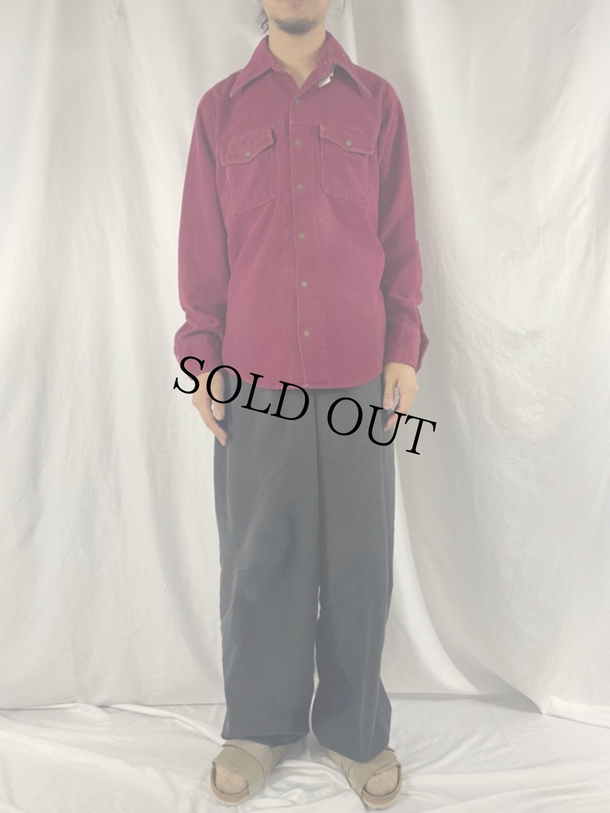 画像2: 70's Penny's TOWNCRAFT 虎刺繍 シャモアクロス ウエスタンシャツ L (2)