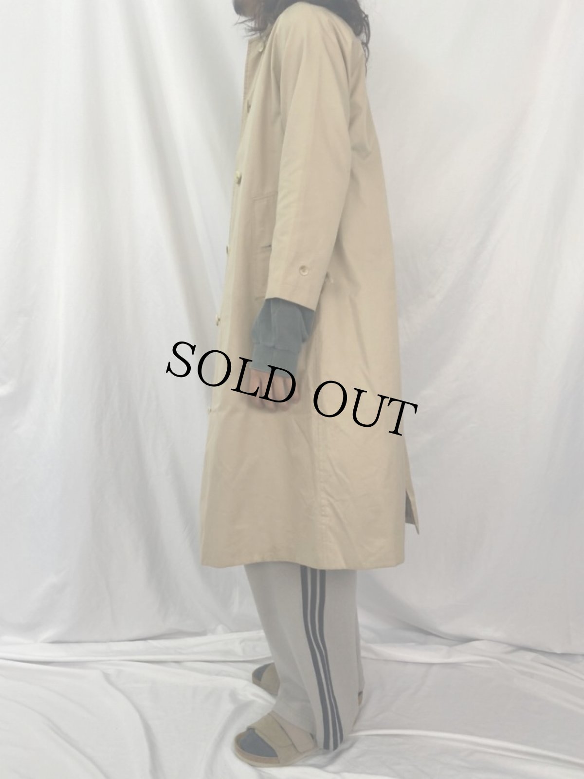 画像3: 80〜90's Burberrys ENGLAND製 一枚袖 ステンカラーコート (3)