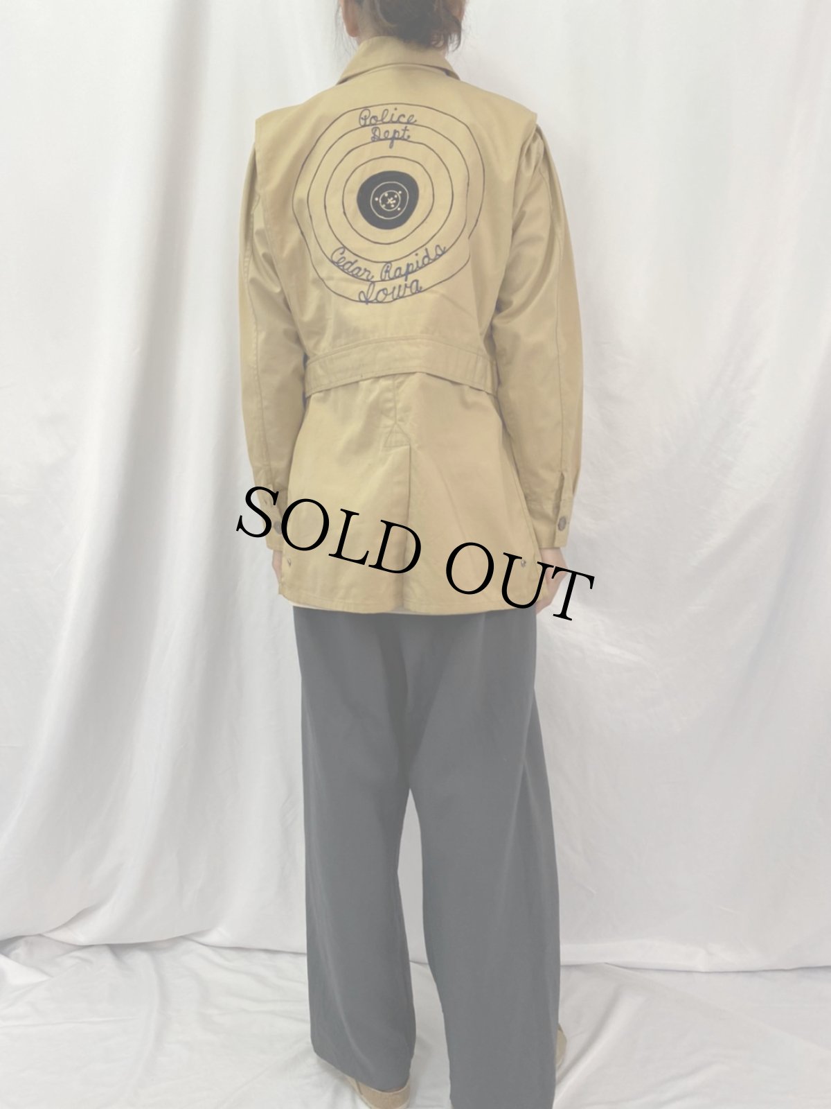 画像4: 60〜70's 10-X USA製 チェーン刺繍×ワッペン付き ハンティングジャケット (4)