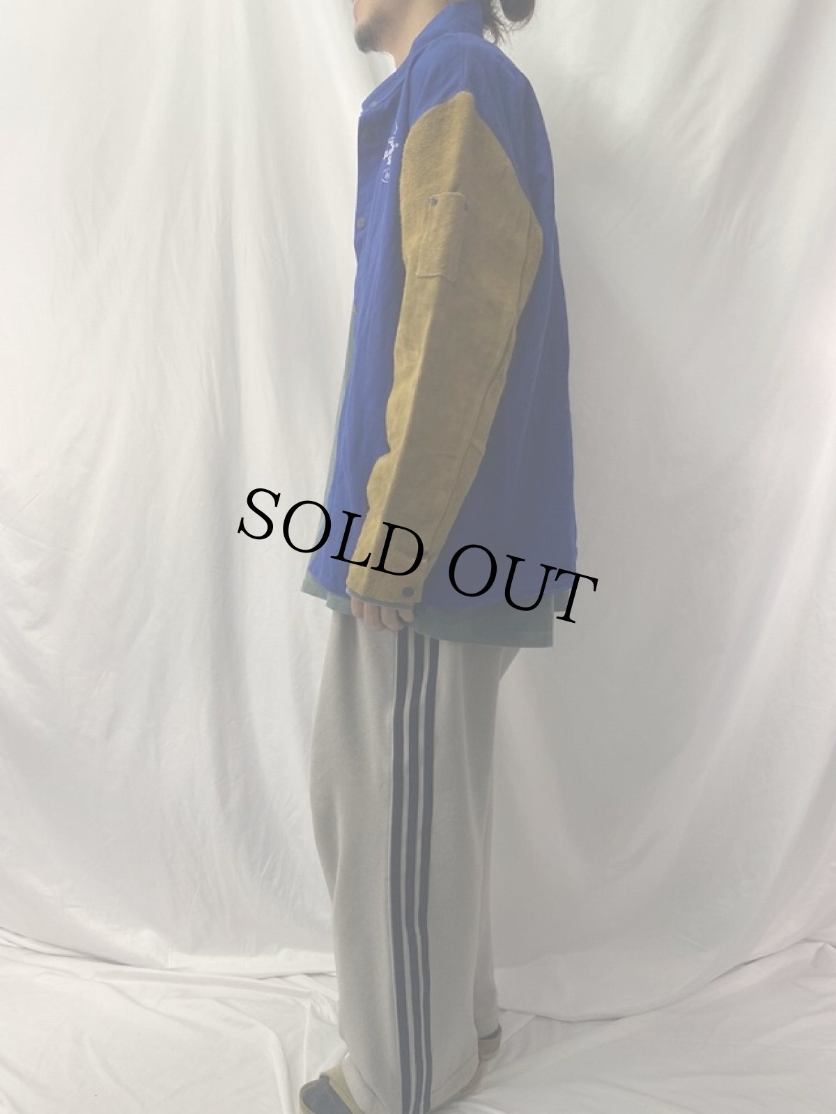 画像3: 難燃素材×スウェード ワークジャケット L (3)