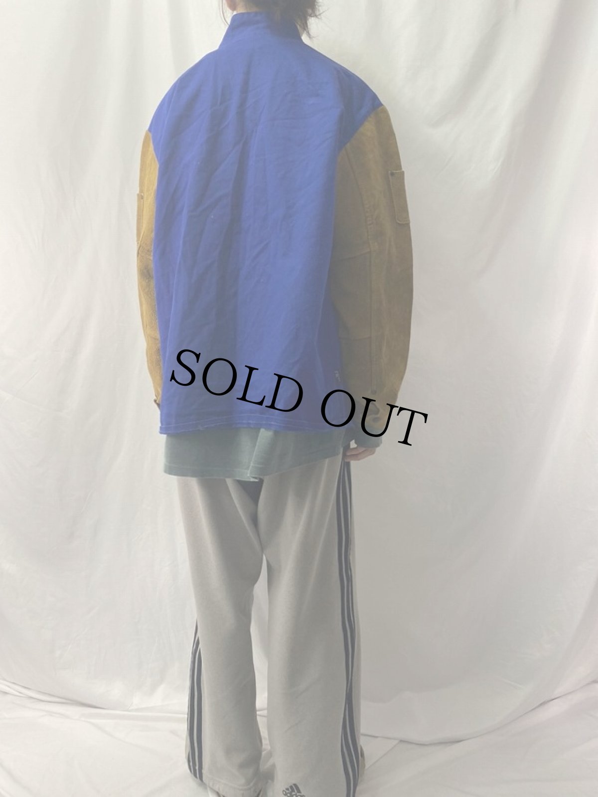 画像4: 難燃素材×スウェード ワークジャケット L (4)