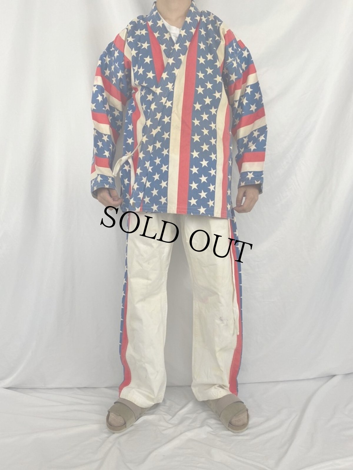 画像4: 星条旗柄 ダック地 道着 SETUP (4)