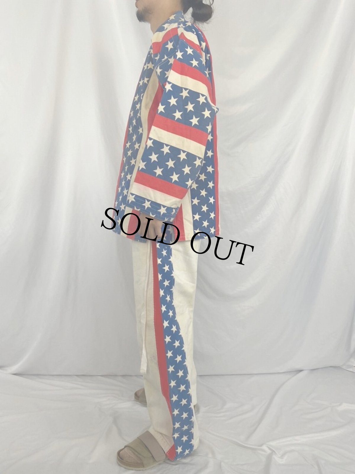 画像5: 星条旗柄 ダック地 道着 SETUP (5)