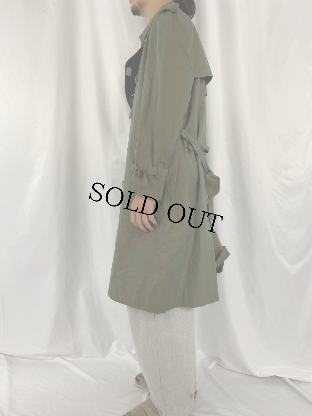 画像3: 80~90's Burberrys ENGLAND製 玉虫色 トレンチコート (3)