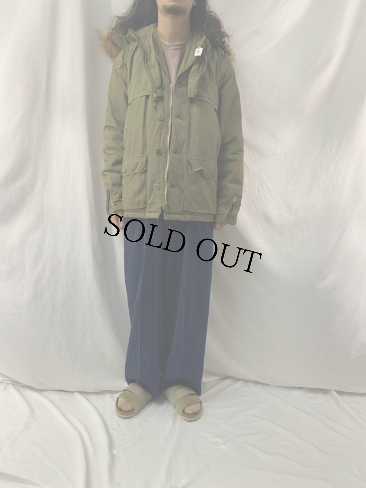 画像2: 40〜50's U.S.NAVY AL-1 フード付き フライトジャケット (2)