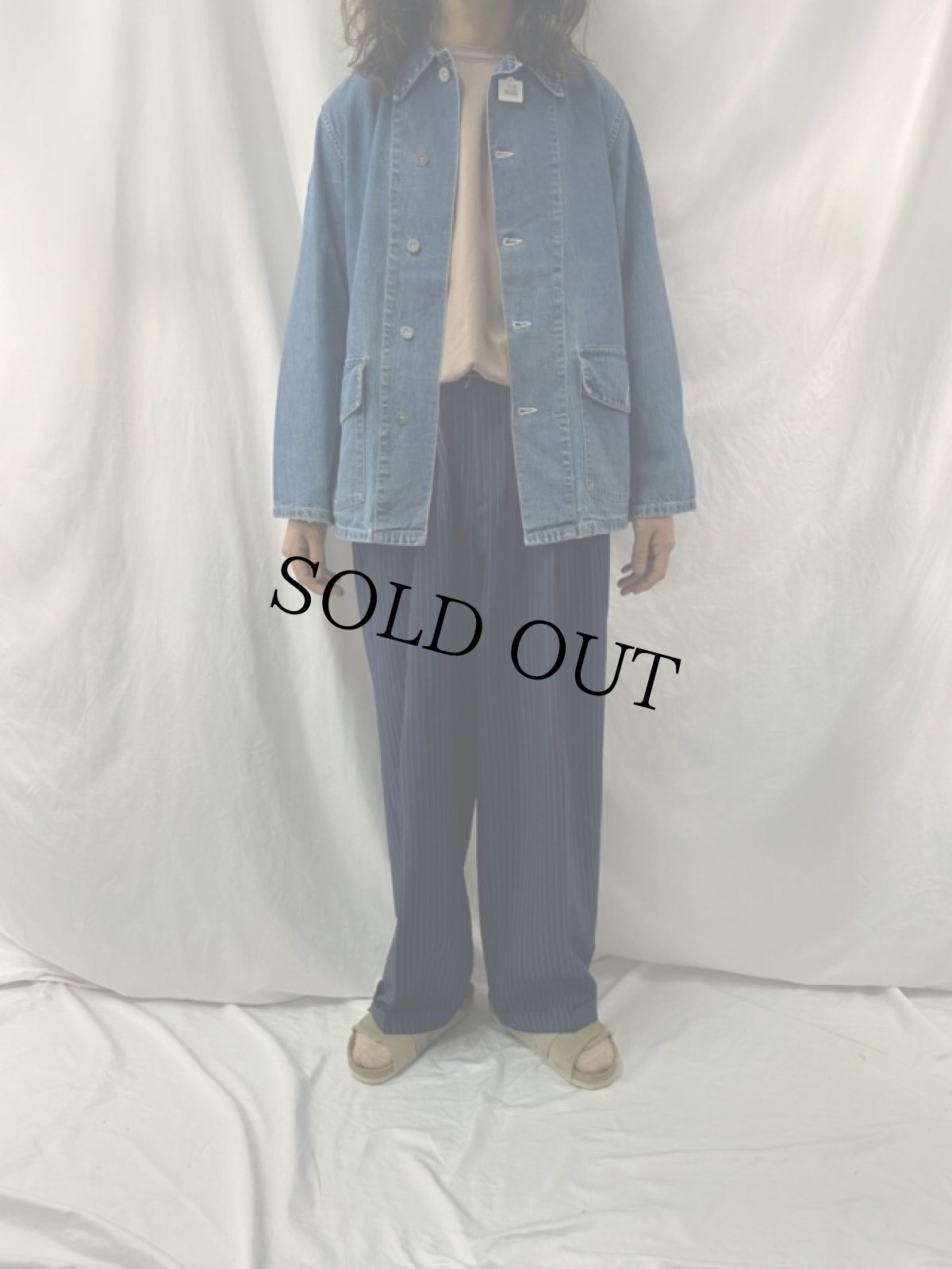 画像2: 40's U.S.ARMY M-41 メタルボタン デニムカバーオール (2)