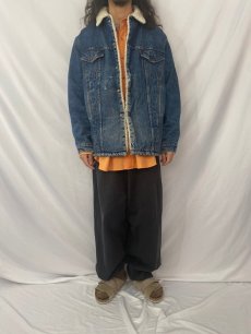 画像2: 80's Levi's 71605 USA製 デニムボアジャケット 46R (2)