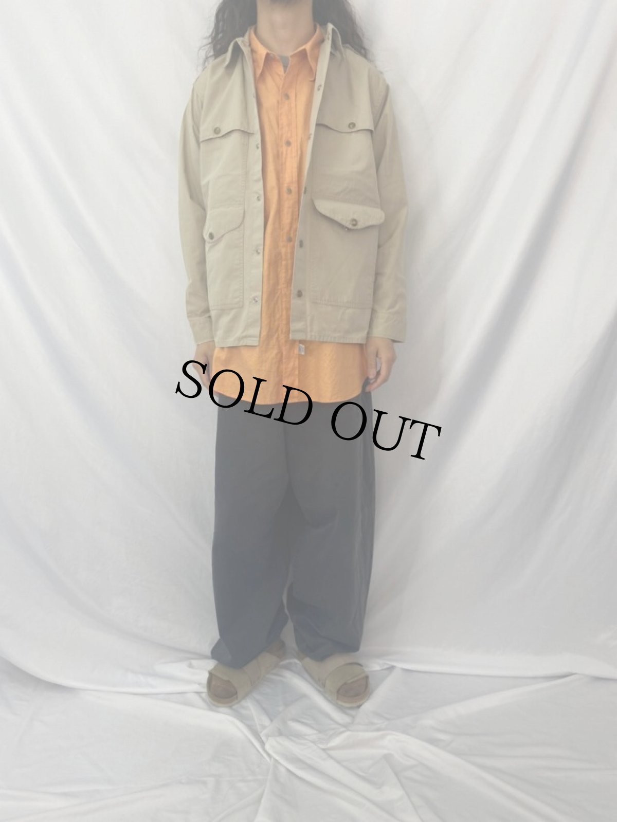 画像2: 90's FILSON USA製 コットンポプリン サファリジャケット 40 (2)