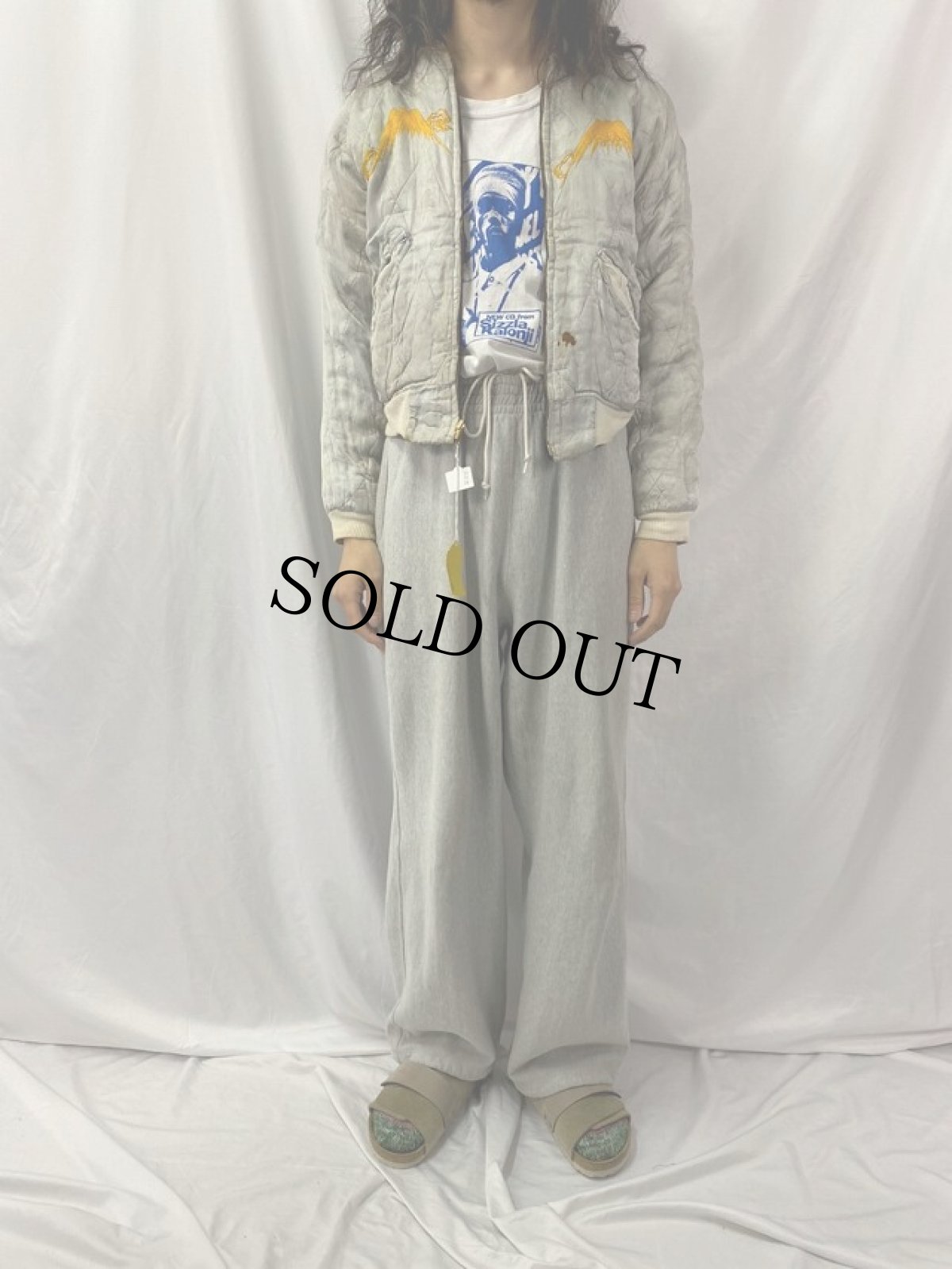 画像8: 50's 日米国連×JAPAN MAP×舞子 別珍×サテン スカジャン (8)