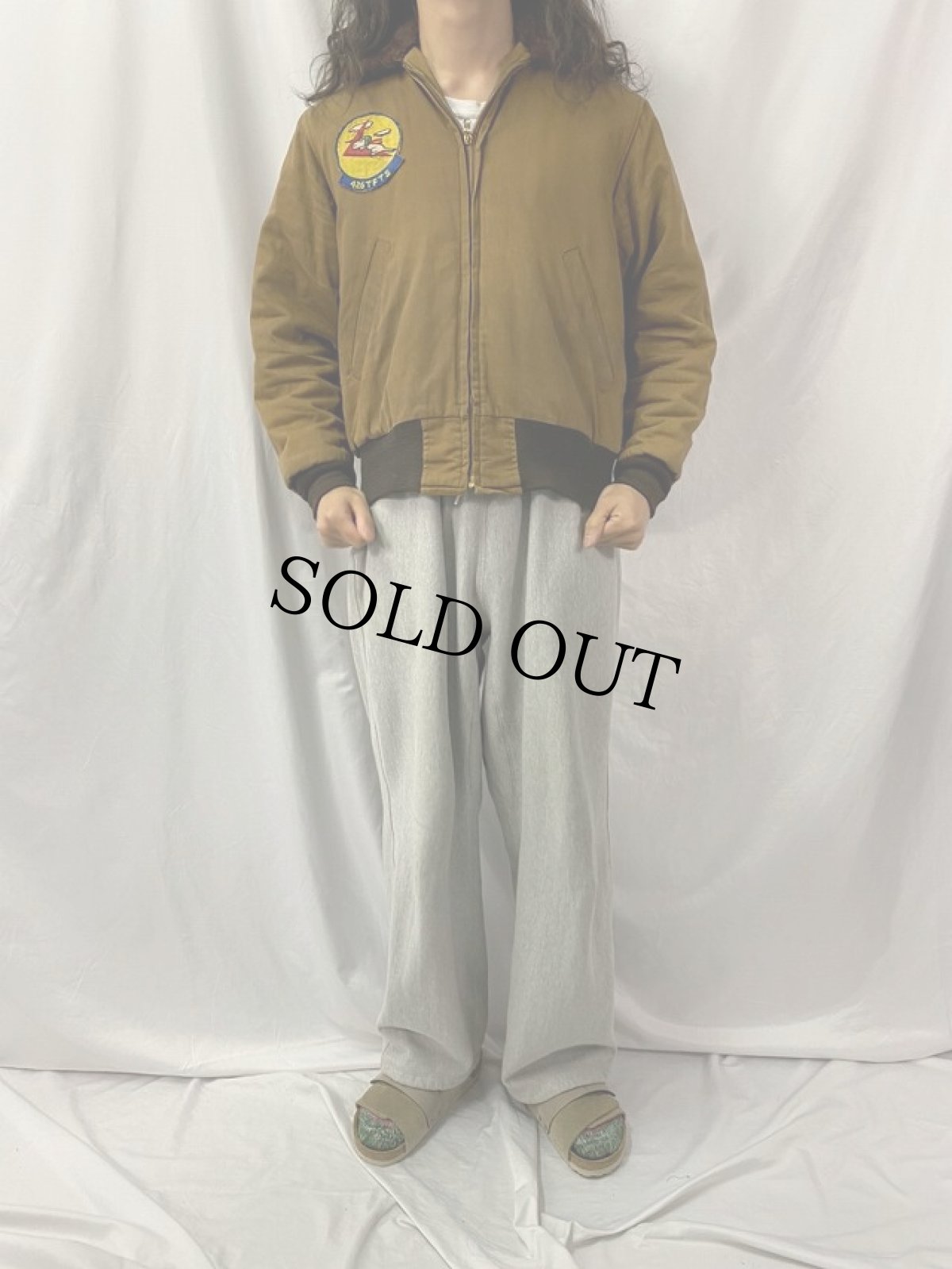 画像3: 50〜60's 民間用 B-15 "G.A.DEVERY" ハンドペイント フライトジャケット 40 (3)