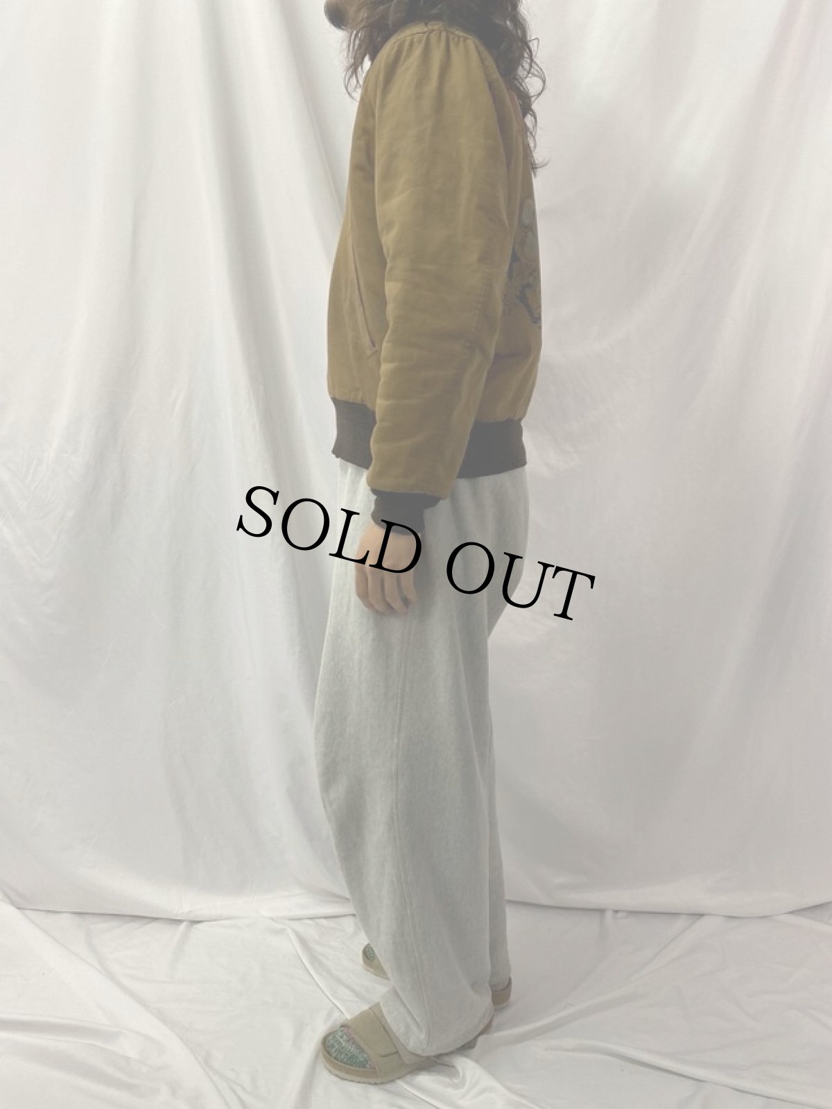 画像4: 50〜60's 民間用 B-15 "G.A.DEVERY" ハンドペイント フライトジャケット 40 (4)