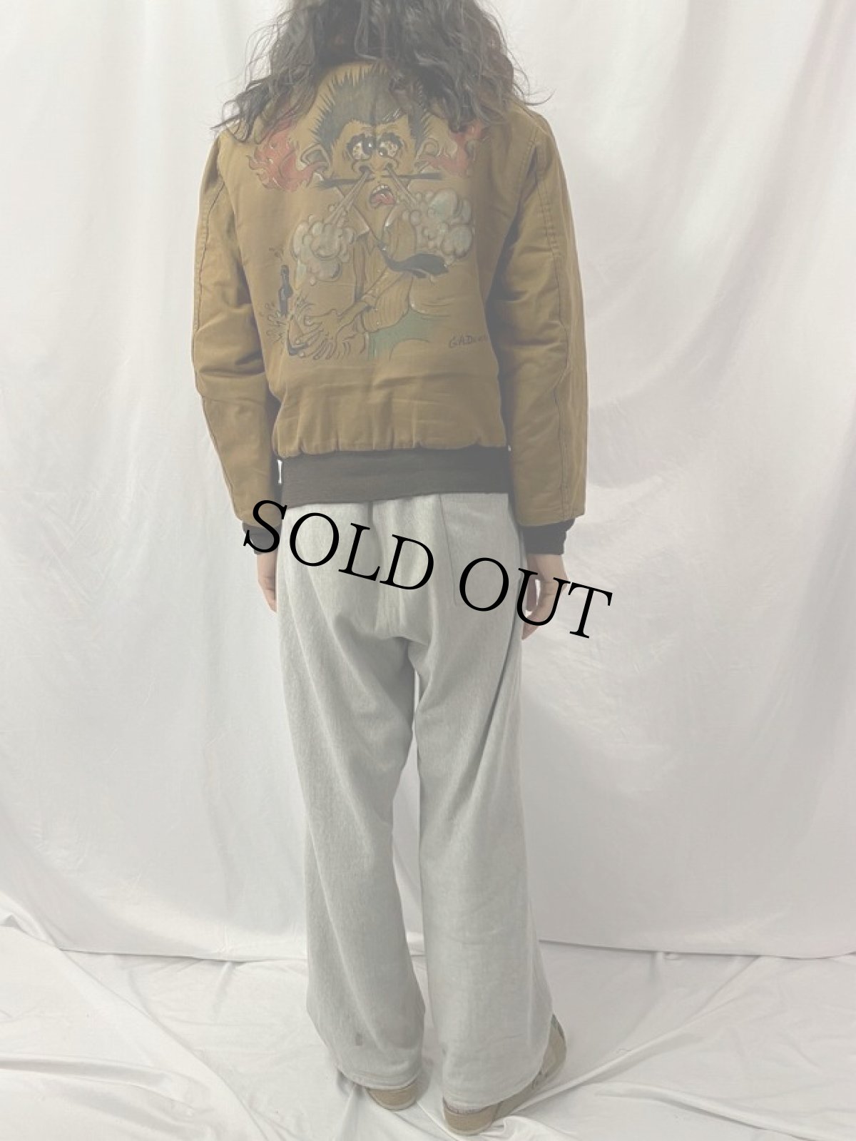 画像5: 50〜60's 民間用 B-15 "G.A.DEVERY" ハンドペイント フライトジャケット 40 (5)