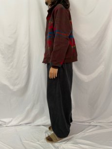 画像3: 80's PENDLETON USA製 "High Grade Western Wear" ネイティブ柄 ウールブランケットジャケット M (3)