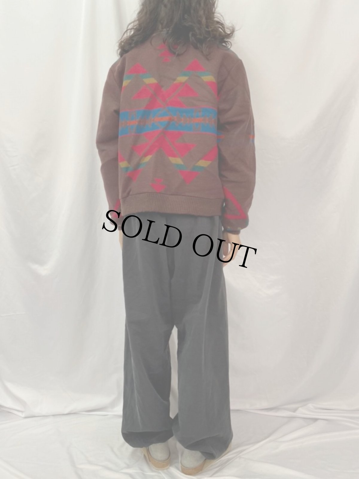 画像4: 80's PENDLETON USA製 "High Grade Western Wear" ネイティブ柄 ウールブランケットジャケット M (4)