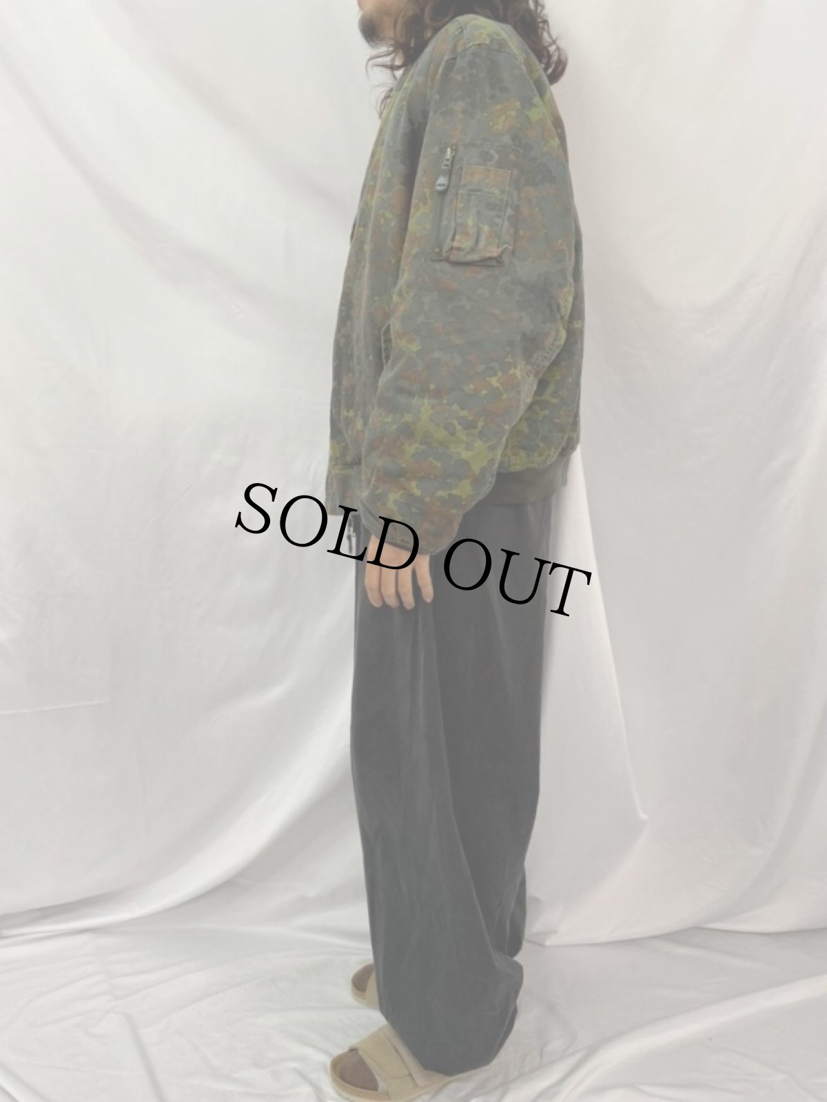 画像4: カモ柄 MA-1 TYPE リバーシブルジャケット XL (4)