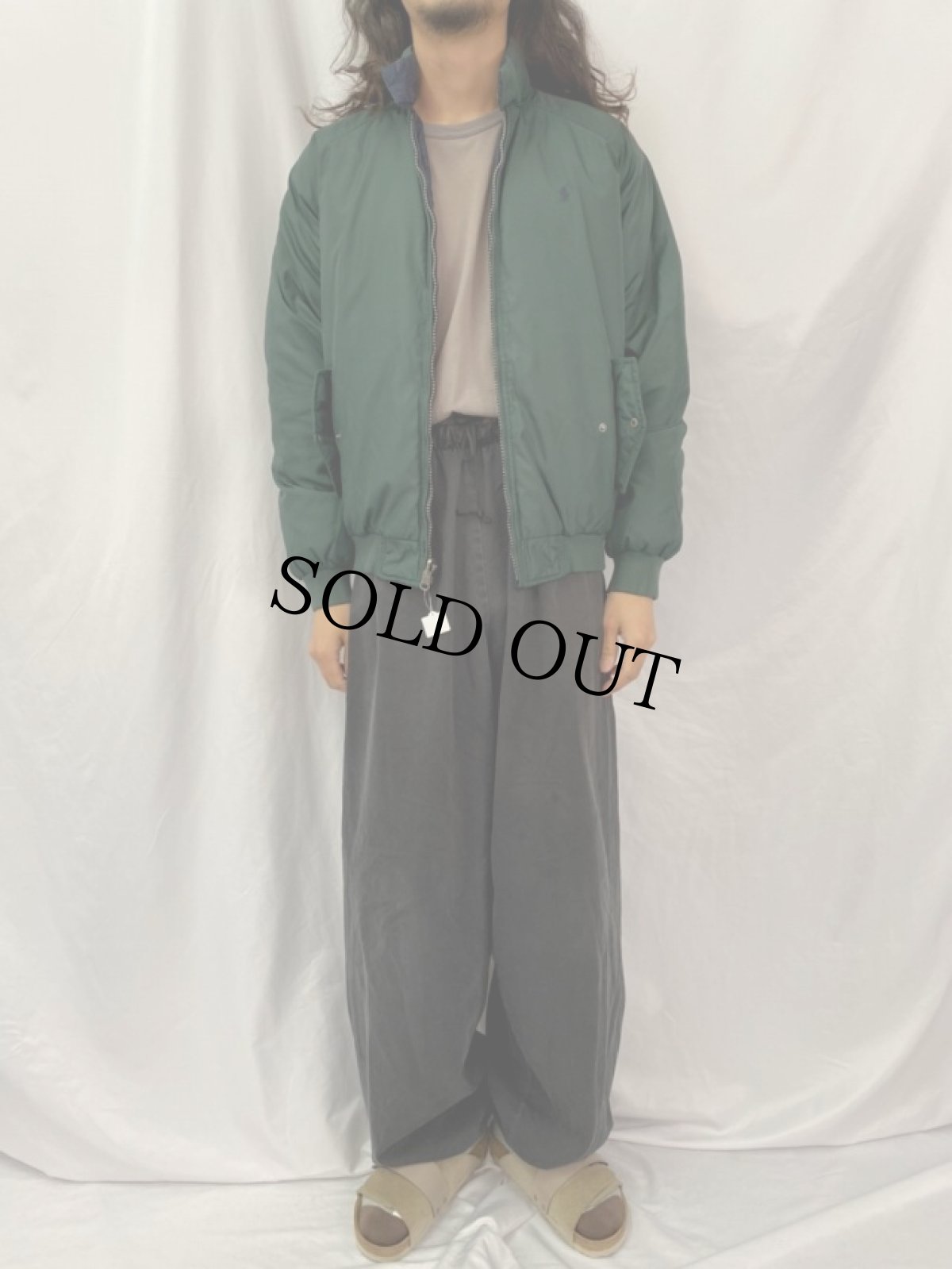 画像3: POLO Ralph Lauren ロゴ刺繍 リバーシブルダウンジャケット S (3)