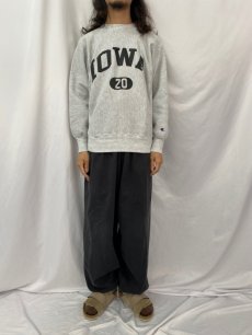 画像2: 90's Champion REVERSE WEAVE "IOWA" プリントスウェット L (2)