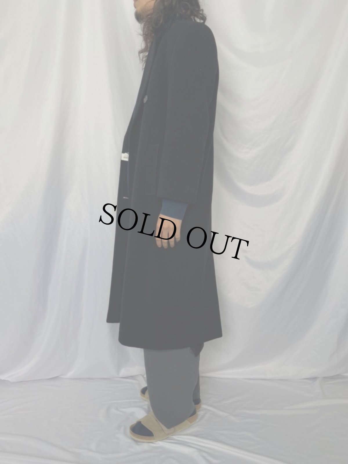 画像3: 80's Christian Dior USA製 メルトン ダブルブレストチェスターコート (3)