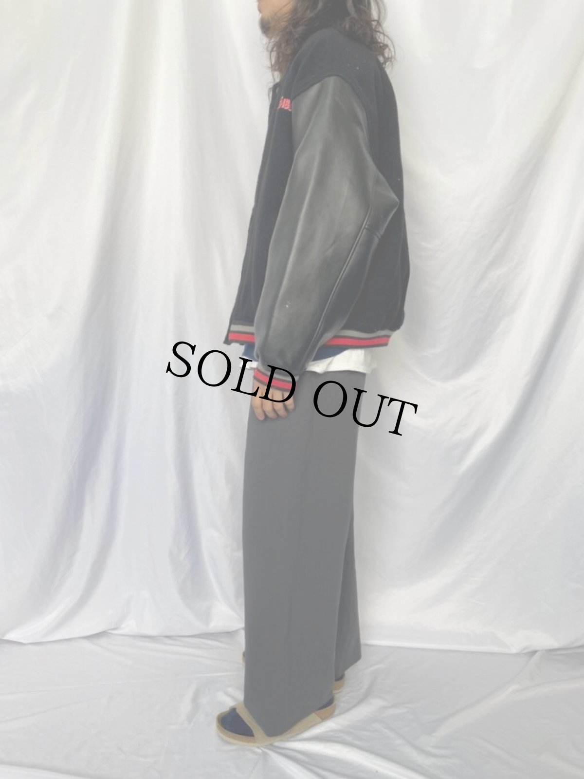 画像3: 2000's DISNEY "THE INCREDIBLES" ロゴ刺繍 メルトンスタジャン L (3)