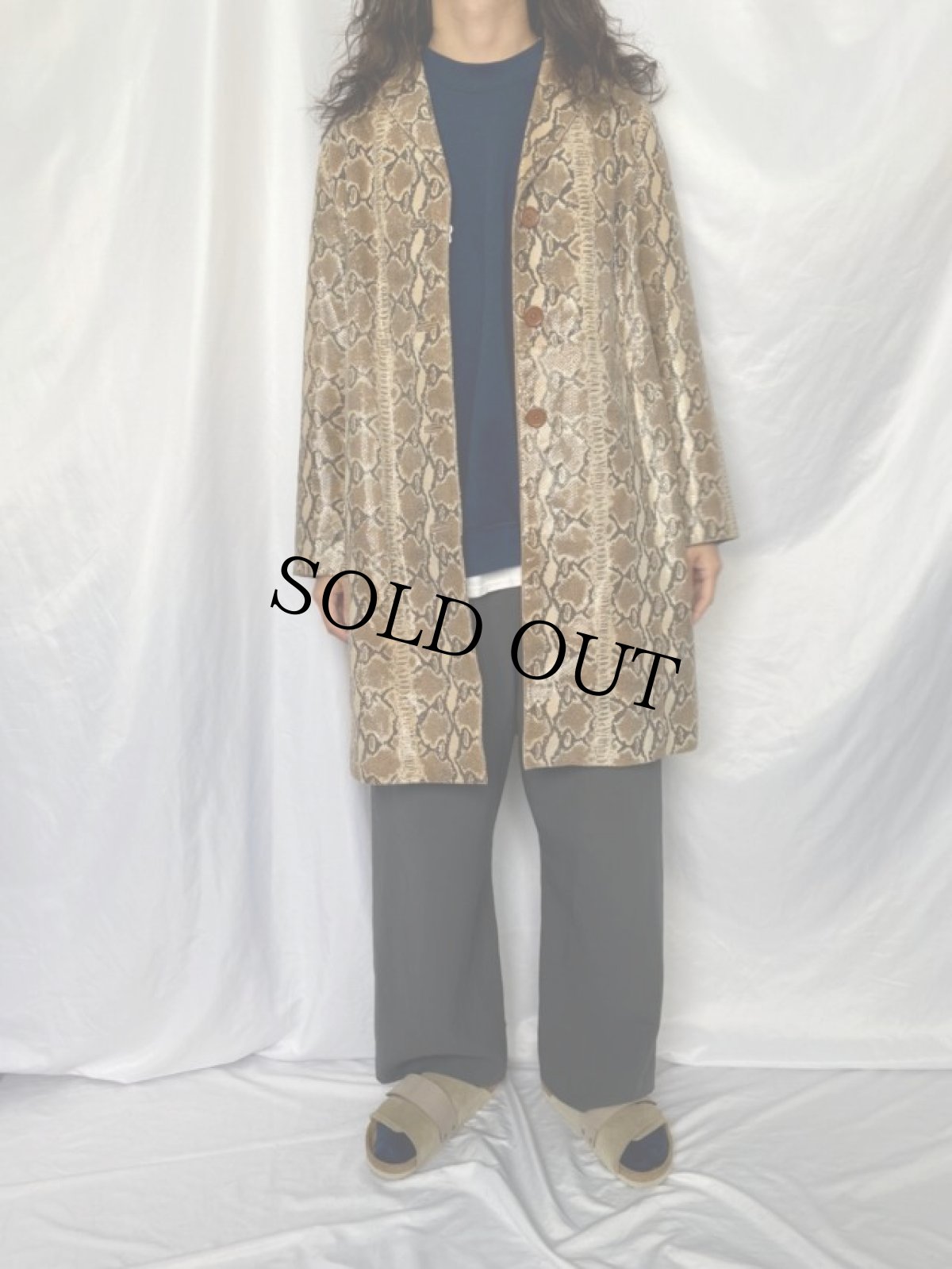 画像2: パイソン柄 チェスターコート (2)