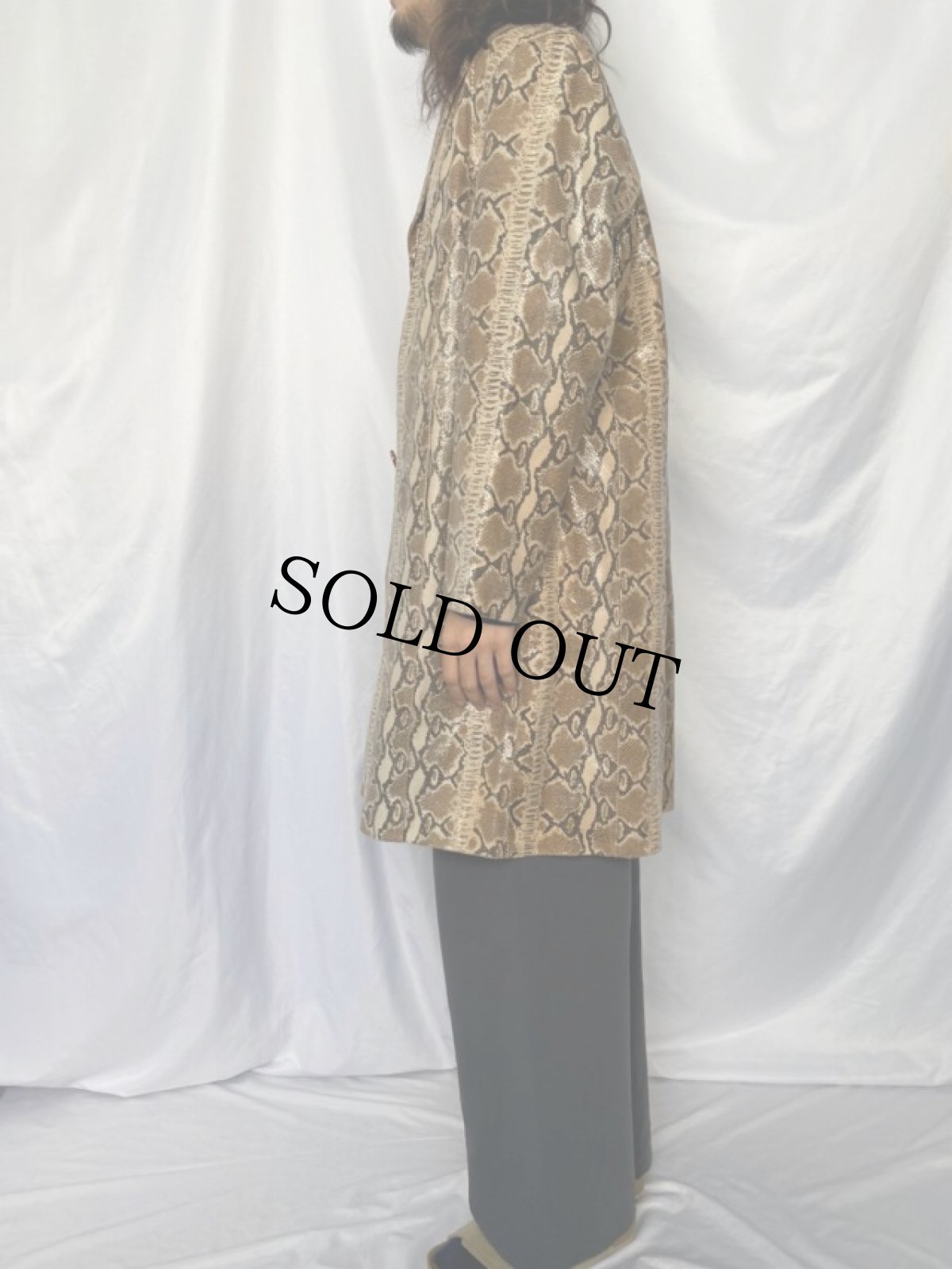 画像3: パイソン柄 チェスターコート (3)